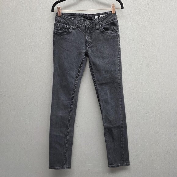 Miss Me Jeans Womens 28 Gray Skinny Stretch Denim Griffith Park JPD1003SK-4 - Picture 1 of 16